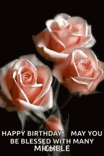 Happy Birthday Roses GIF