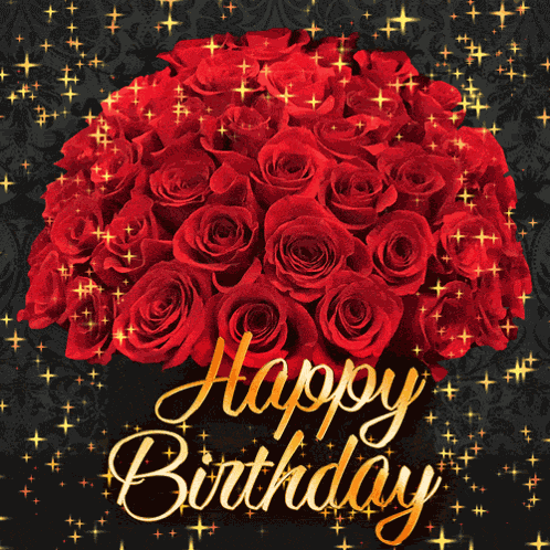Happy Birthday Roses GIF