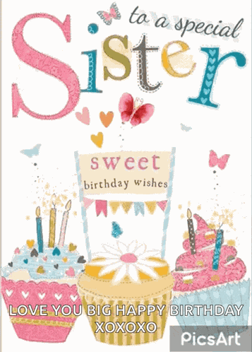 Happy Birthday Sister GIF