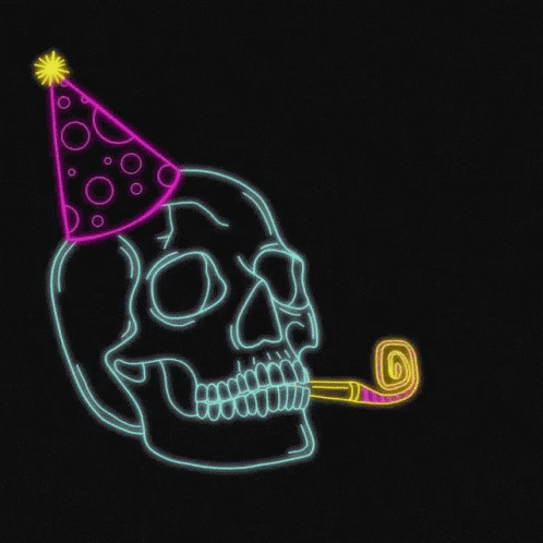 Happy Birthday Skull GIF