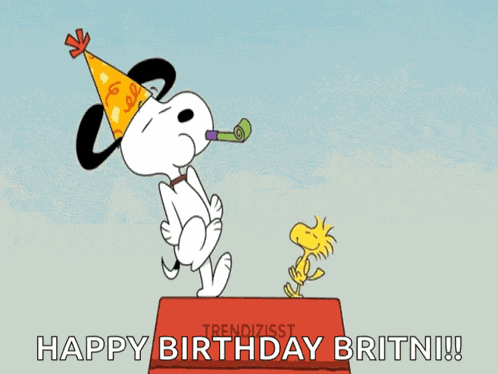 Happy Birthday Snoopy GIF