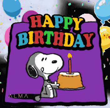 Happy Birthday Snoopy GIF