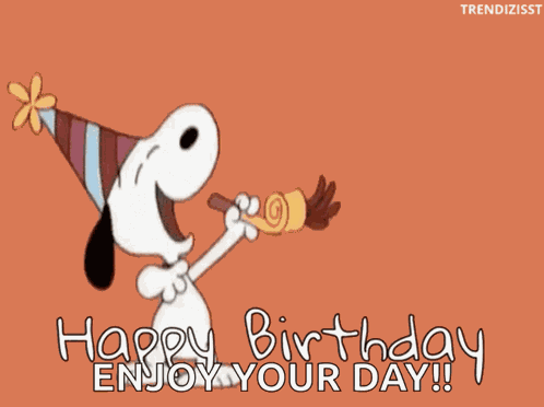 Happy Birthday Snoopy GIF