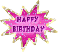 Happy Birthday Sparkle Sticker