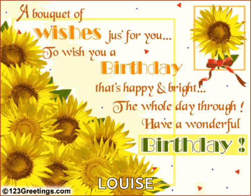 Happy Birthday Sunflower GIF