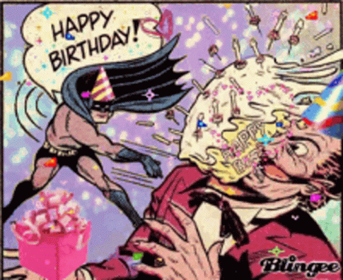 Happy Birthday Throw Cake GIF