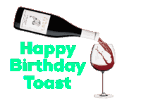Happy Birthday Toast Sticker