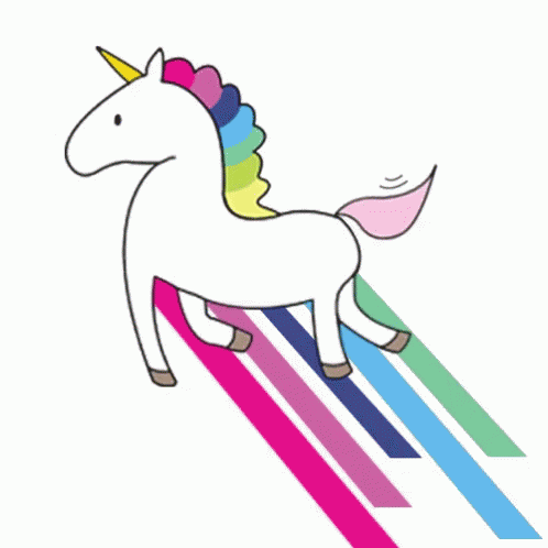 Happy Birthday Unicorn Pastel GIF
