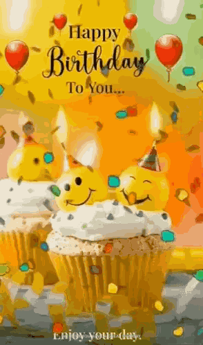 Happy Birthday Wishes Enjoy Your Day GIF