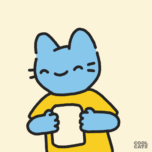 Happy Blue Cat GIF