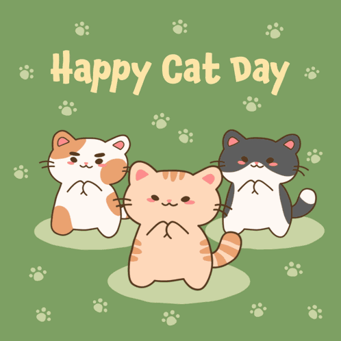 Happy Cat Day International Cat Day GIF