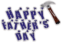 Happy Fathers Day Hammer Sticker