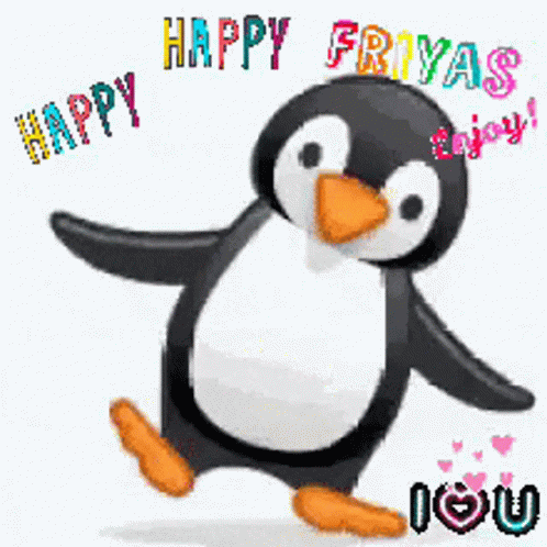 Happy Friday Penguin GIF