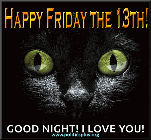 Happy Friday The13th Cat GIF