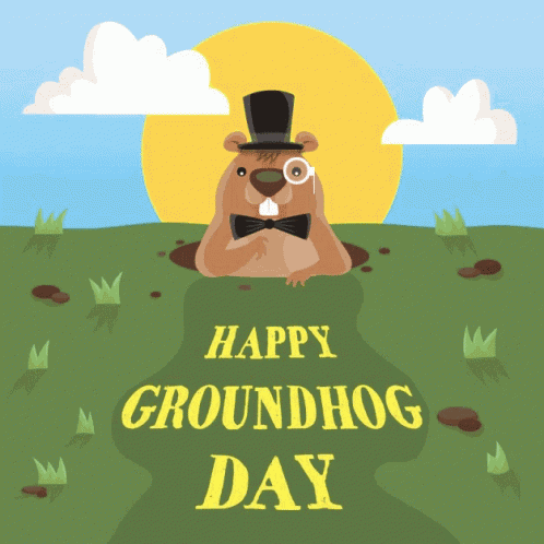 Happy Groundhog Day GIF