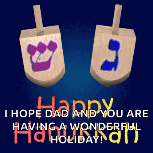 Happy Hanukkah Dreidel GIF