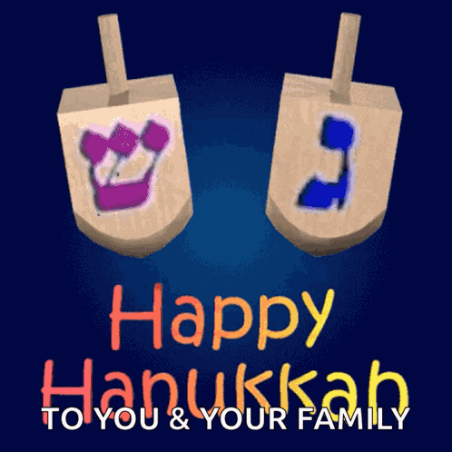 Happy Hanukkah Dreidel GIF