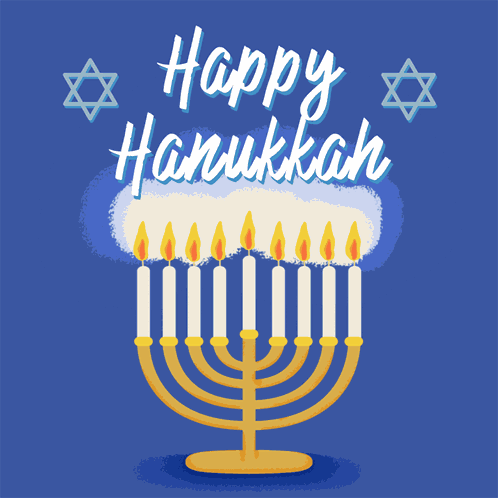 Happy Hanukkah Menorah GIF