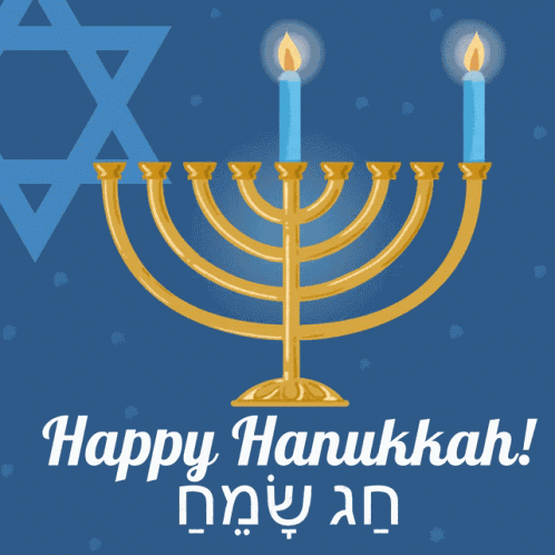 Happy Hanukkah Menorah GIF