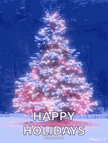 Happy Holidays Christmas Tree GIF