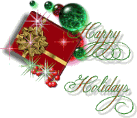 Happy Holidays Gift Sticker