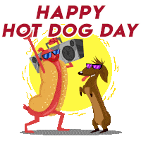 Happy Hot Dog Day National Hot Dog Day Sticker