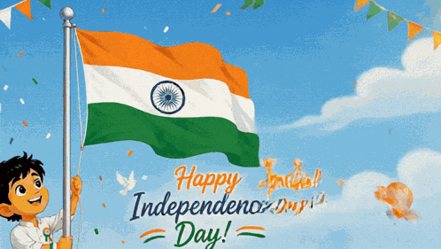 Happy Independence Day 15th August Independence Day GIF