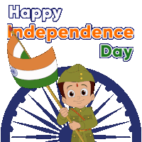 Happy Independence Day Chhota Bheem Sticker