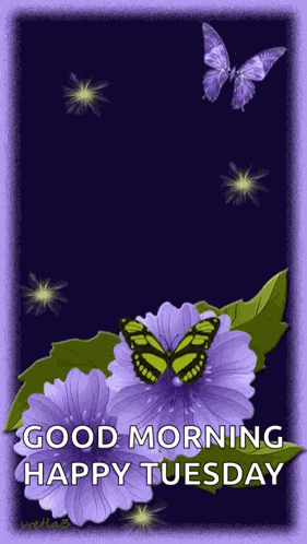 Happy June Purple Flower GIF