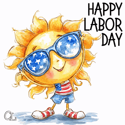 Happy Labor Day Labor Day Sun GIF