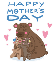 Happy Mothers Day Mama Bear Sticker