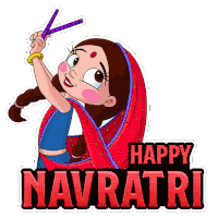 Happy Navratri Chutki Sticker