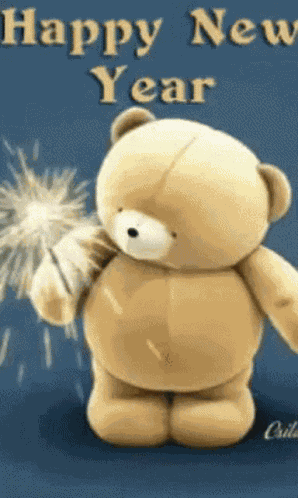 Happy New Year Bear GIF