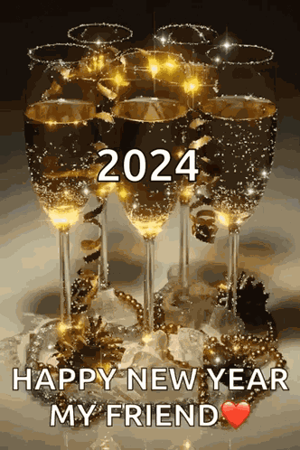 Happy New Year Champagne GIF