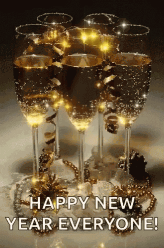 Happy New Year Champagne GIF