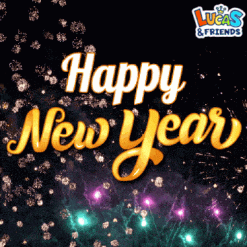 Happy New Year Fireworks GIF
