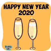 Happy New Year2020 Bobble Sticker