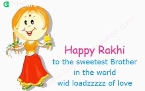 Happy Rakhi To The Sweetest Brother In The World Gifkaro GIF