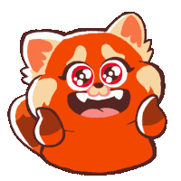 Happy Red Panda Sticker