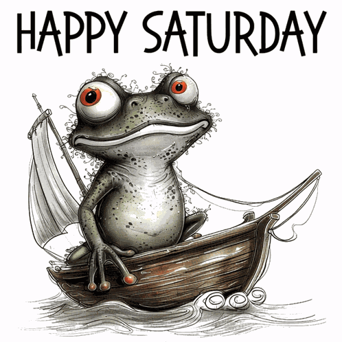 Happy Saturday Frog GIF