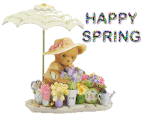 Happy Spring Spring Flowers Sticker