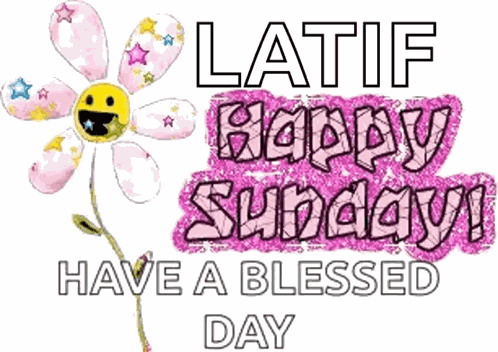 Happy Sunday Glitter GIF