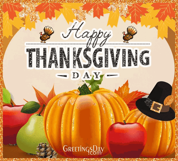 Happy Thanksgiving Autumn GIF