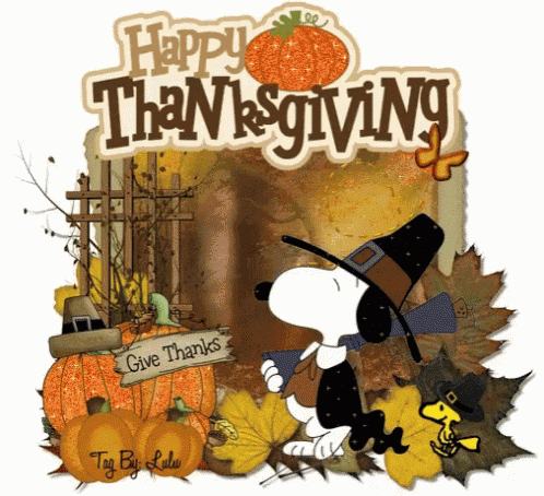 Happy Thanksgiving Snoopy Happy Thankgiving GIF
