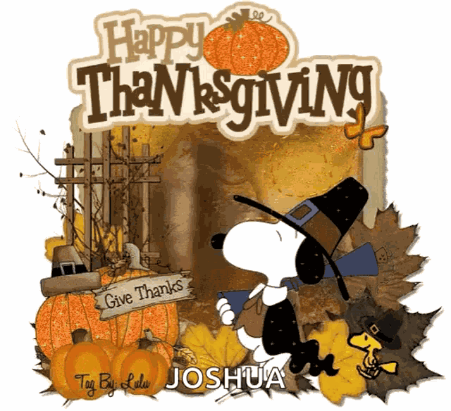 Happy Thanksgiving Snoopy GIF