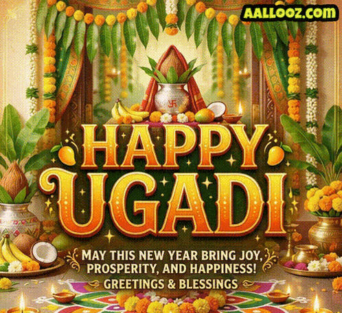 Happy Ugadi 2026 Telugu New Year GIF