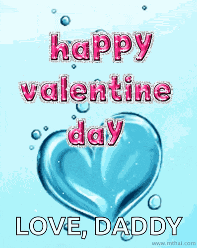 Happy Valentines Day Blue Heart GIF