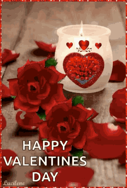 Happy Valentines Day Glitter GIF