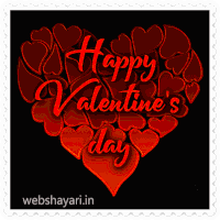 Happy Valentines Day Hearts Sticker