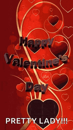 Happy Valentines Day Hearts GIF